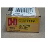 25 Hornady Custom .25 Auto 35 Gr XTP Ammo