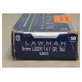 50 Speer Lawman 9mm Luger 147 Gr TMJ Ammo