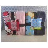 (A-2) 2 Throw Blankets 50" x 60" He...
