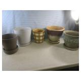 (F-3) Assorted Planters 2 Left are ...
