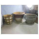 (F-3) Assorted Planters 2 Left are ...