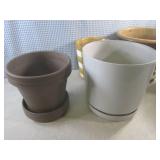 (F-3) Assorted Planters 2 Left are ...