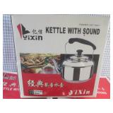 (F-0) 3 Stainless Steel Tea Pots wi...