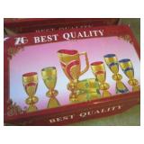 (F-2) 4 - 7-Pc Glass Pitcher and 6 ...