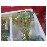 (BR2) 5 - 7-Pc Green Glass Pitcher ...