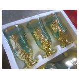 (BR2) 5 - 7-Pc Green Glass Pitcher ...