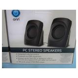 (4 Pairs) ONN Compact High-Quality USB-Powered Audio Stereo PC / Computer Speakers - NEW IN ORIGINAL BOX!