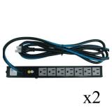 (2) Middle Atlantic PD-715SC-NS 7-Outlet Slim Power Strips - NEW IN BOX