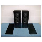 (2) Leon HI400 Horizon-Series Audiophile-Grade Monitor Loudspeakers / Pro Audio Speakers with Black Speaker Grilles