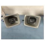 (2) Valcom FlexHorn Clarity S-604 Compact 70-Volt 4-Watt Paging Horn Loudspeakers