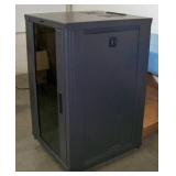 Middle Atlantic Audio Video (A/V) Equipment Rack with Lockable Smoked Glass Front, Lockable Sides and Back with (2) Fans and on Lockable Casters