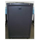 Middle Atlantic Audio Video (A/V) Equipment Rack with Lockable Smoked Glass Front, Lockable Sides and Back with (2) Fans and on Lockable Casters