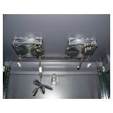 Middle Atlantic Audio Video (A/V) Equipment Rack with Lockable Smoked Glass Front, Lockable Sides and Back with (2) Fans and on Lockable Casters