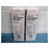 (2) Monoprice 6-Outlet Slim Surge Protector Power Strips - NEW IN BOX