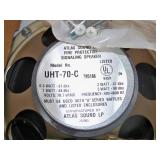 (4) Atlas Sound / AtlasIED UHT-70-C Speakers 8" Fire Signaling In-Ceiling Audio Speakers with 70V Transformer - NEW IN BOX