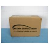 (4) Audio Enhancement CS-12 Advanced Round White 50-Watt Pro Audio Ceiling Speakers - NEW IN BOX