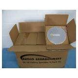 (4) Audio Enhancement CS-12 Advanced Round White 50-Watt Pro Audio Ceiling Speakers - NEW IN BOX