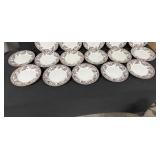 Spode Wildlife Transferware Dinnerware Set - Brown Floral Border with Birds & Animals