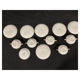 Spode Wildlife Transferware Dinnerware Set - Brown Floral Border with Birds & Animals