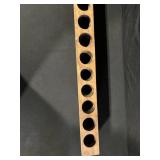 Wooden Hole Block with Multiple Circular Holes - Long Workshop Bar