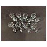 lead Crystal Stemware Set - Assorted Goblets & Cordial Glasses