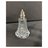 Crystal Glass Serving Set - Lidded Candy Dish, Salt Shaker, Round Bowl & Tall Carafe