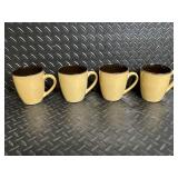 Mikasa Gourmet Basics Horizon Red Mugs (4) & Plates (3) - Stoneware