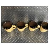 Mikasa Gourmet Basics Horizon Red Mugs (4) & Plates (3) - Stoneware