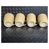 Mikasa Gourmet Basics Horizon Red Mugs (4) & Plates (3) - Stoneware