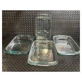 Pyrex 9x13 Glass Bakeware - Set of 4 Rectangular Dishes