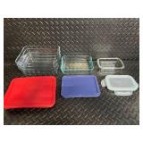 Anchor Hocking & Pyrex Glass Storage Containers - 5-Piece Rectangular Set with Lids