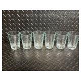 Bubble Pattern Glassware Set - Tall Tumbler Glasses & Nesting Bowls, Clear Glass