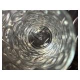 Bubble Pattern Glassware Set - Tall Tumbler Glasses & Nesting Bowls, Clear Glass