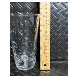 Bubble Pattern Glassware Set - Tall Tumbler Glasses & Nesting Bowls, Clear Glass