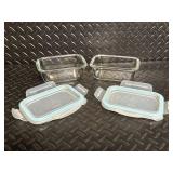 Joseph Joseph Flower Steamer Basket & Glass Storage Containers (Lot of 4)