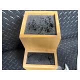 Wooden Knife Block Set with Knives, Scissors, Skewers, Forks & Cups