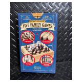 Rummikub Original & Buzz Word & Five Family Games Board Game Lot - Travel Sets