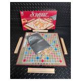 Scrabble Vintage Crossword Game Set with The Official Dictionary & Framed Poster