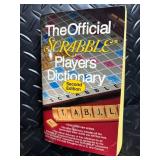 Scrabble Vintage Crossword Game Set with The Official Dictionary & Framed Poster