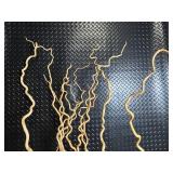 Decorative Twisted Branches in Clear Glass Vase with Pebbles