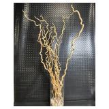 Decorative Twisted Branches in Clear Glass Vase with Pebbles