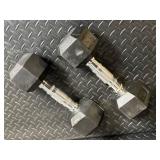 Dumbbells - Hex Set, 15 lb Each