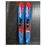 NMI Water Skis - Flame Graphic 44-45in - Made in USA Fort Worth TX (Lot of 2)