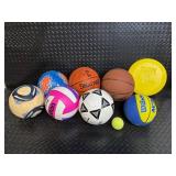 Mikasa Soccer Ball, Molten Volleyball, Wilson & Spalding Basketballs - Mixed Sports Balls Lot
