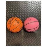 Spalding Orange Basketball, Pink Basketball & Soccer Ball w/ 3 Tennis Balls & Pump