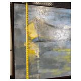 Newman Boat Scene (Abstract) - Oil on Canvas, Framed