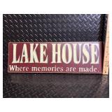 Lake House Sign - Where Memories Are Made - Wooden Wall Decor