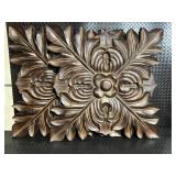 Uttermost 13530 Floral Leaf Wall Panels - Pair, Dark Brown Floral Relief
