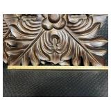 Uttermost 13530 Floral Leaf Wall Panels - Pair, Dark Brown Floral Relief