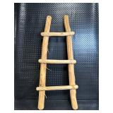 Handcrafted Ladder - Rustic Wooden Step Ladder with Natural Twine Bindings